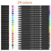 Surcotto Fineliner Pens, 24 Colour Fine Point Pens Set 0.4mm