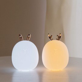Innerest Baby Children Night Light Nursery Breastfeeding Mood Lamp Touch Control USB Charge Battery (Reindeer, One Size)