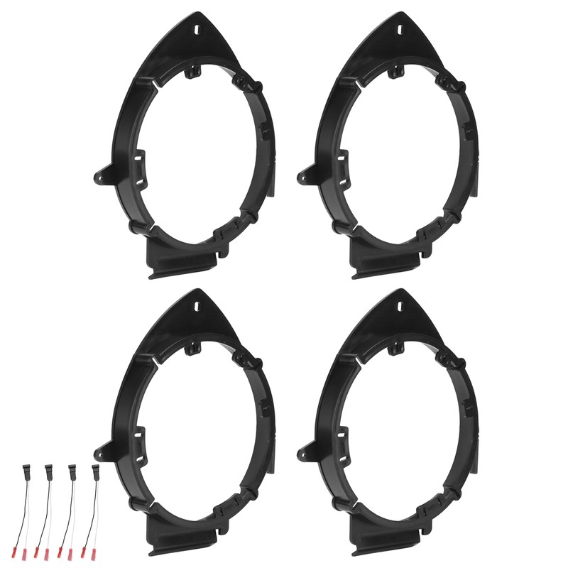 4PCS Car Speaker Adapter Rear/Front Door with Wire Harness Replacement