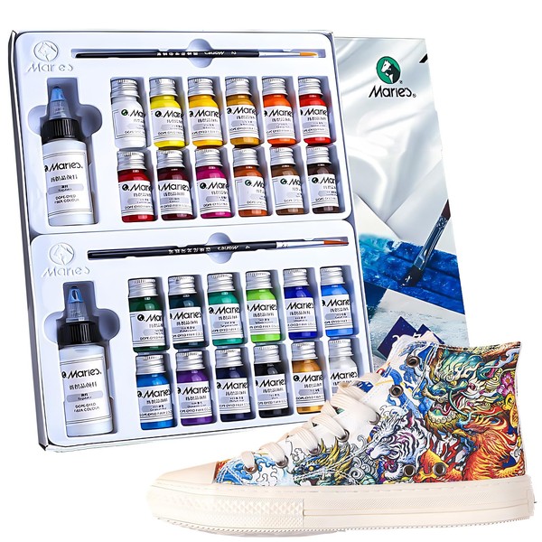 GFHGJH Kit De Pintura Para Tela/tejido,24 De Pigmento DIY,pintura de