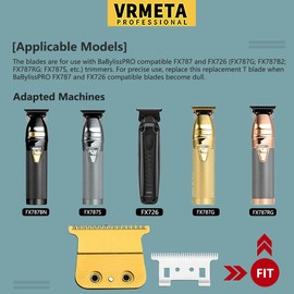 Professional Replacement Blades for Trimmer Blade FX787 & FX726 & FX707Z Outlining Hair Trimmers