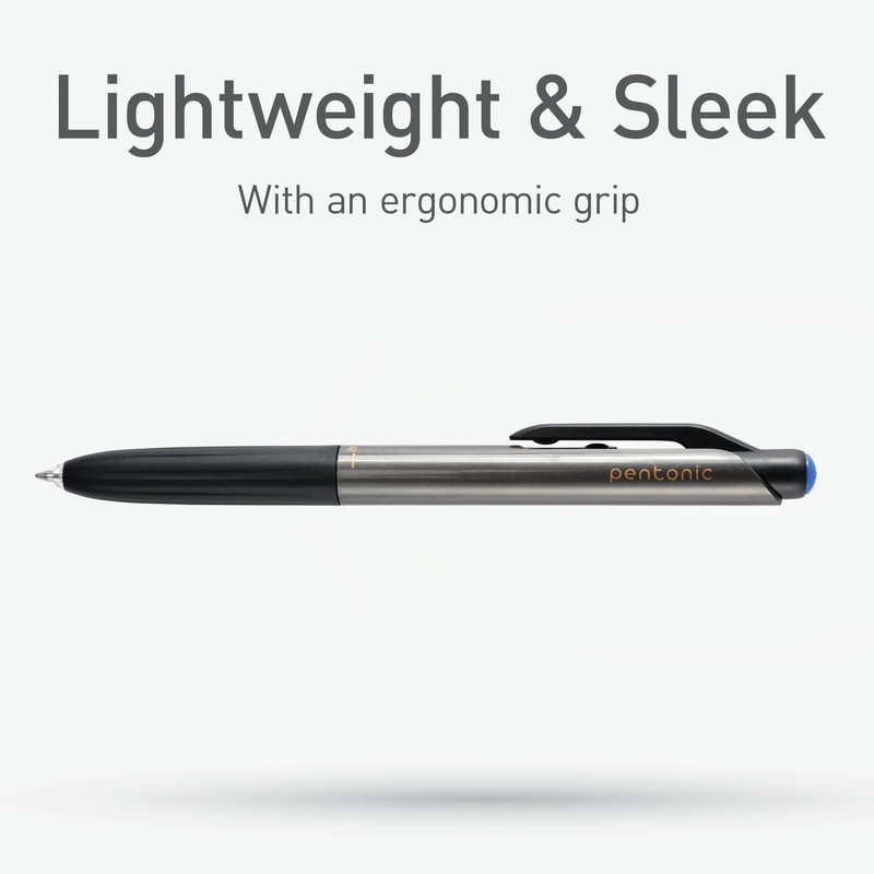 Pentonic GR-T Retractable Gel Pens, 10 Count, Blue Ink, 0.7