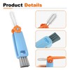 3 Pcs 3-in-1 Cup Lid Crevice Cleaning Brush, Portable Multifunctional
