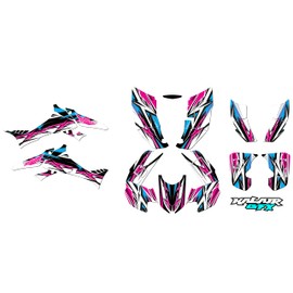 Kalair GFX Graphics Kit for Honda TRX300EX (2007-2013) Shred Series Magenta 21 Mil - ATV UTV Custom Racing Graphics Stickers Decals Kit, no-plastics