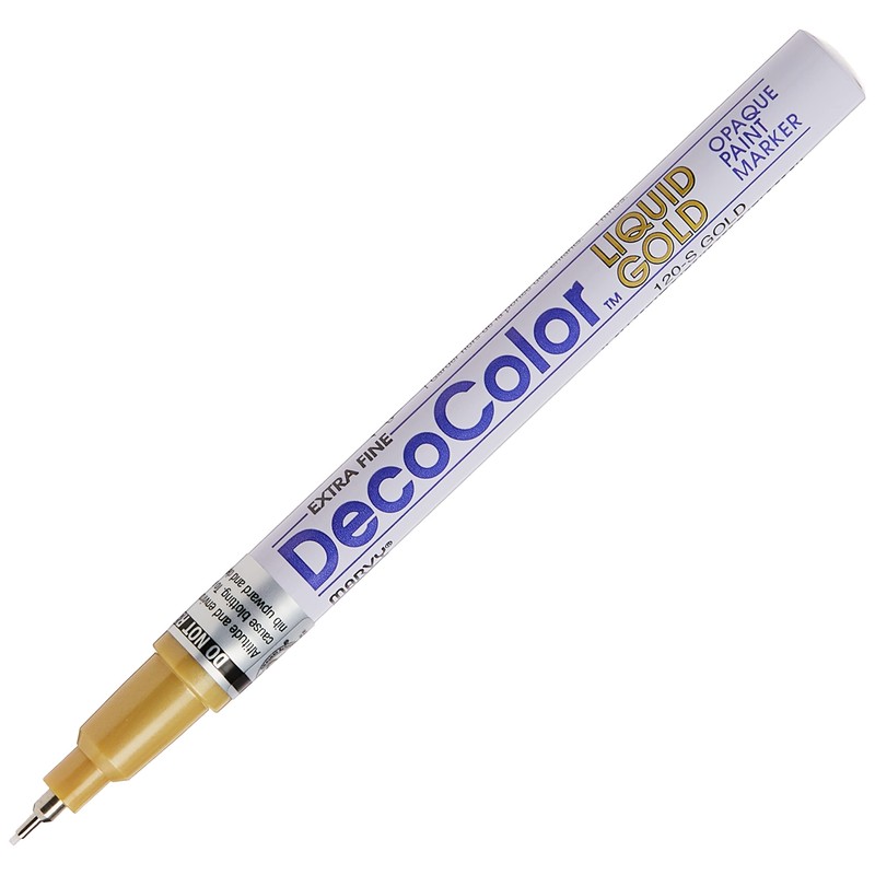 Uchida Of America 1234-3C DecoColor Extra Fine Point Pen, Silver/Gold,