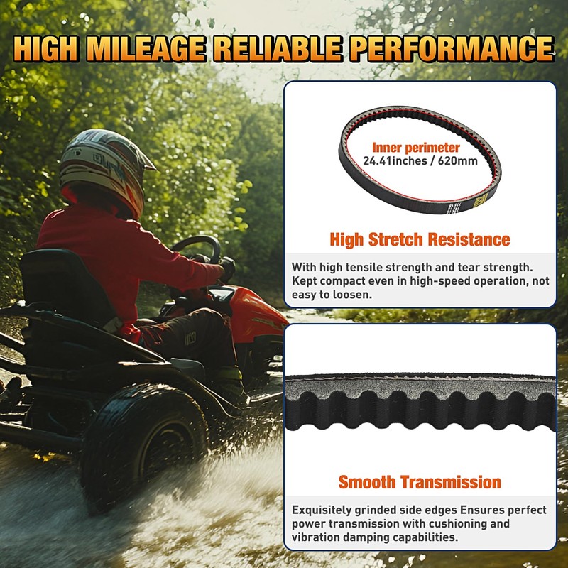 Nilight 725 Go Kart Drive Belt Fit for Hammerhead 80T