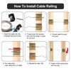 BLIKA 50 Pack Invisible Cable Railing kit, T316 Stainless Steel