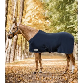 WALDHAUSEN Fleece Blanket Economic with Crossover Straps midnight blue Size:135 cm