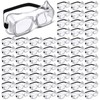 Tellegloww 100 Pairs Safety Goggles Anti-fog Protective Safety Glasses Anti