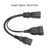 IEC320 C14 to C13 and EU Power Cord Y Splitter