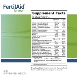 Fairhaven Health Fertilaid - Suplemento Fertilidad Masculina