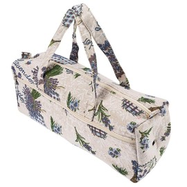 Knitting Bag Yarn Organizer Bag 40x14x14cm Knitting Needle Storage Bag Exquisite Practical for Knitting Needles Sewing Tools for Makeup Bag Desktop Storage Travel Storage (Purple Flower)