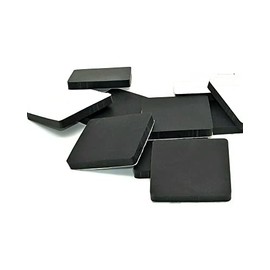 Self Adhesive Silicone Rubber Feet - 2" Square x 1/4" H Black Rubber Feet Self Stick Bumper Pads Black Rubber Bumpers Self Adhesive Rubber Spacer Adhesive Rubber Feet (2)