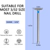 C12rtive Nail Drill, Flat Diamond Carbide Cuticle Remover Bit, 3/32