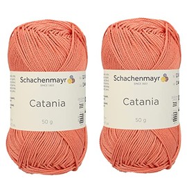 Juego de 2 madejas: hilo de algodón 100% mercerizado SMC Catania Originals, total 3.5 onzas, cada uno de 1.7 onzas (50 g) / 136 años (125 m) Amigurumi Fine-Sport 2 (427 SCAMPI)
