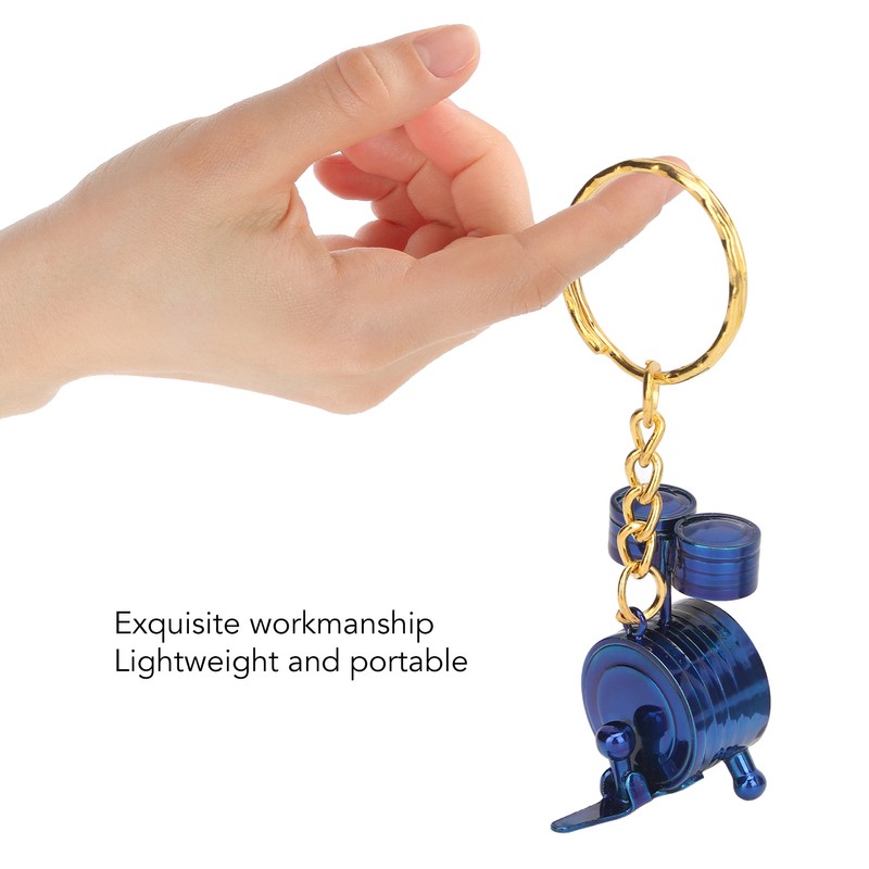 Mini Drums Keychain Attractive High Strength Metal Portable Mini Instrument