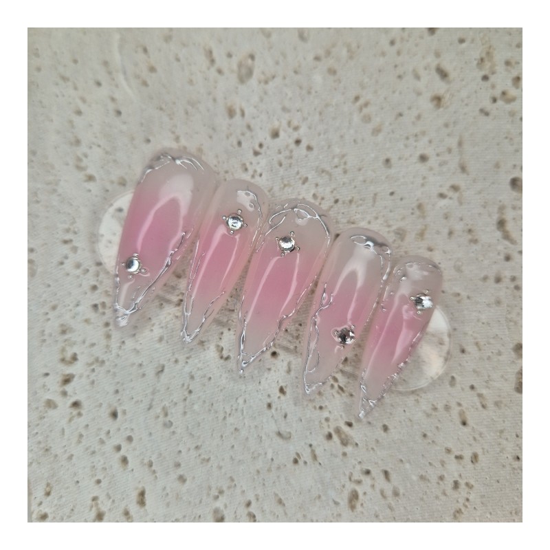 Unique Nail Handmade Nail Tips - Coffin Egg / 유니크네일