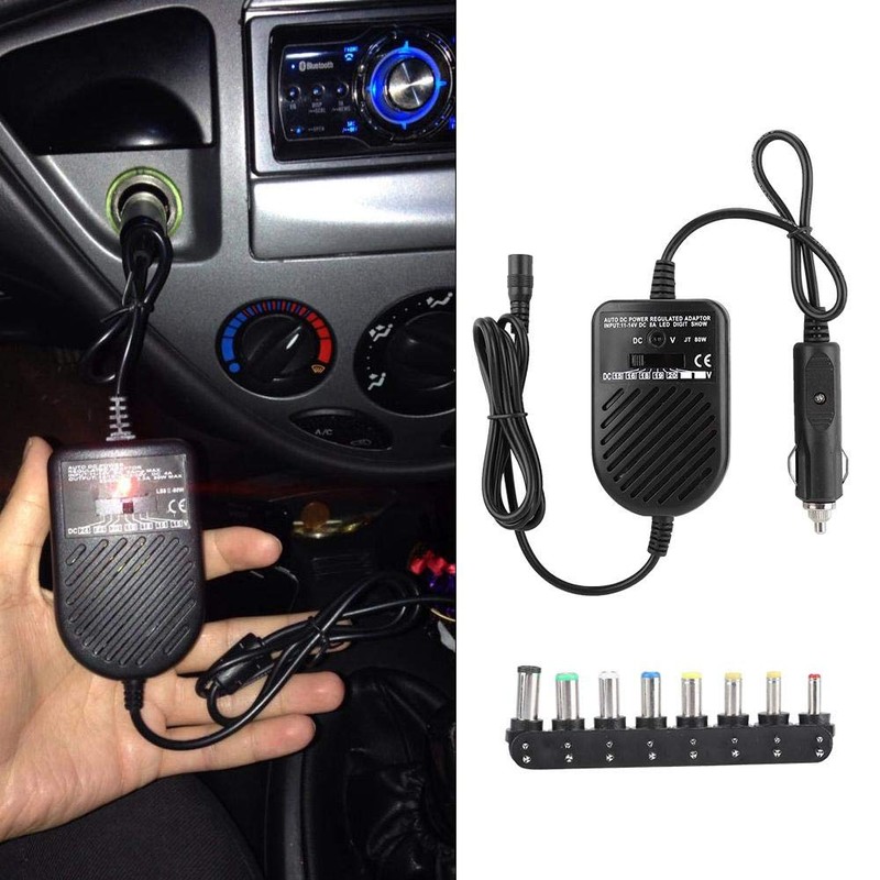 Simlug Universal 80W DC Car Charger, 15-24V Power Supply Adapter