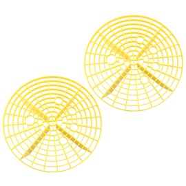 Auvotuis 2Pcs Car Wash Bucket Insert Dirt Guard Insert, Fits 12 Inch Diameter or 3-5 Gallon Bucket, Grit Guard Insert for Automotive Detailing and Cleaning, Car Accessories (Yellow)