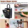Extra Large Key Storage Security Lock,V-Resourcing Door Knob Mounted,Resettable 4