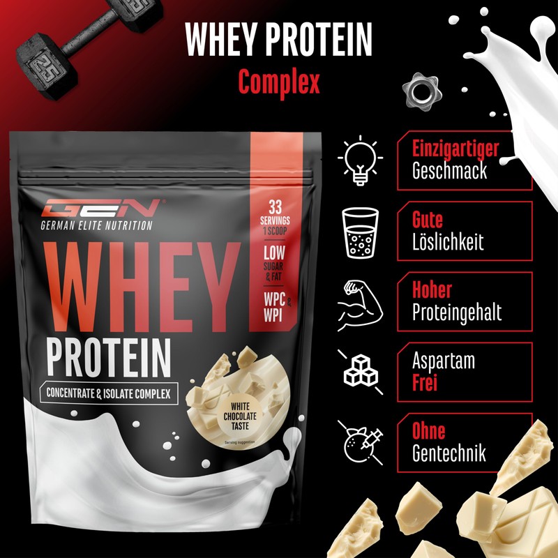 Gen German Elite Nutrition Whey Protein Powder - 1000 g