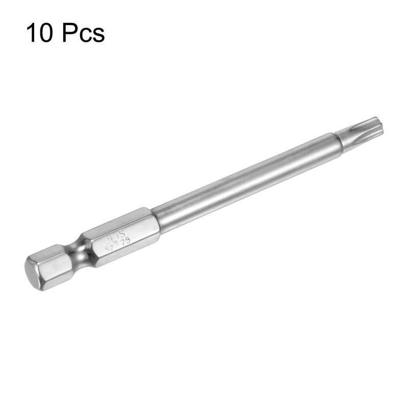 HARFINGTON 10pcs T25 Security Torx Bit 1/4" Hex Shank 3"