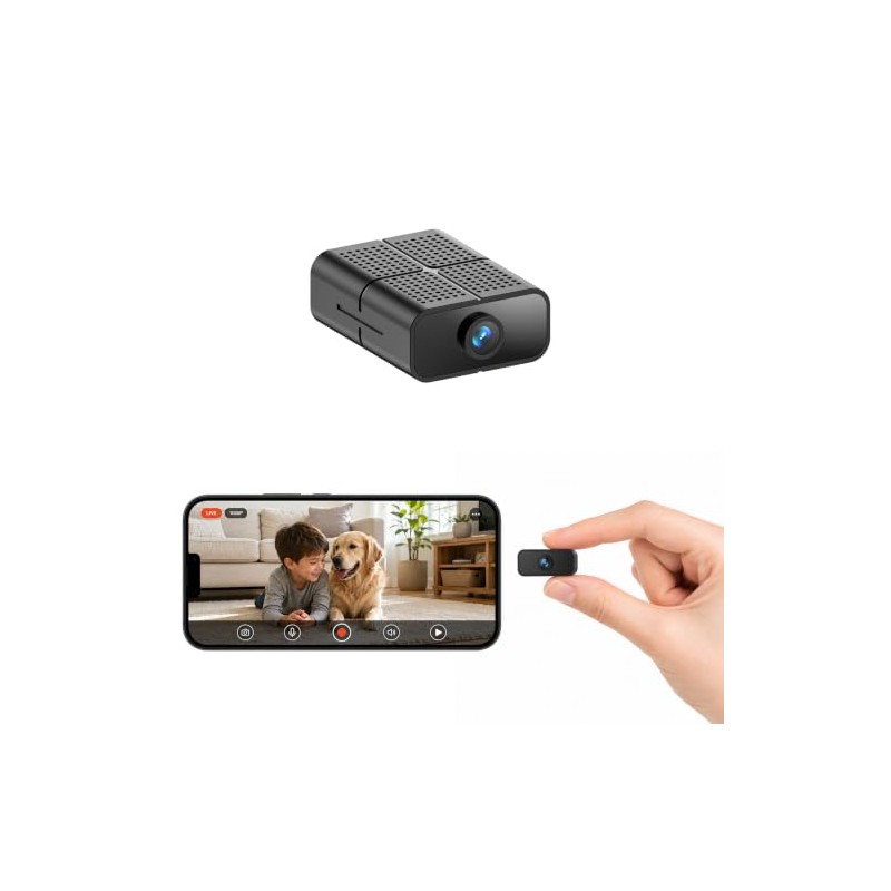 Mini cámara de seguridad, 1080P HD WiFi pequeña cámara oculta