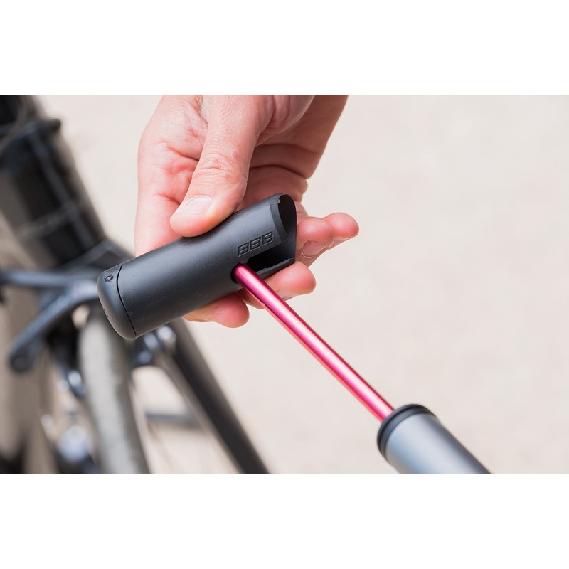 BBB Cycling Mini Pump Lightweight Integrated Pressure Gauge Dualhead Thumblock