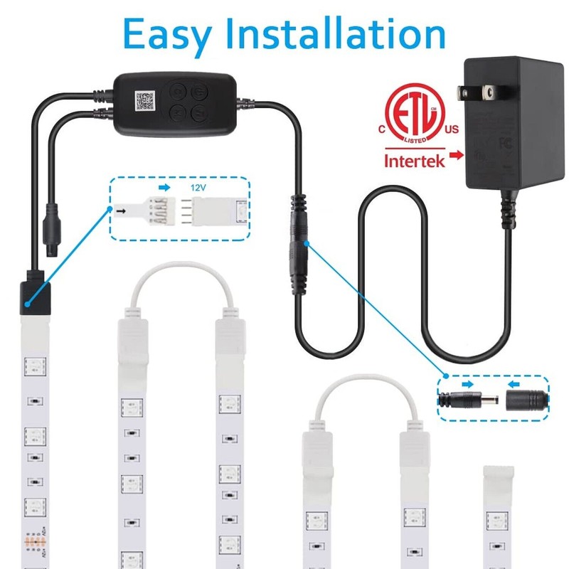 SIXDEFLY 10 PCS RGB Under Cabinet Lighting Kit, App and