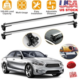 KOCASO Universal Roof Rack Cross Bars, 48inch Adjustable Aluminum Alloy Car Carrier Rooftop Luggage Crossbars,for Rack, Snowboards, Kayaks, Suitable for Most Vehicle Wagon Car Without Roof Side Rail