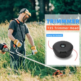 VBSYBO T35 Trimmer Head 224L for Husqvarna Weed Eater 123L 128LD 223L 225L 232L 322L 323L 324LX 325L 325LX 326L 326LX 326LDX 322R 323R 525L 525LS 525 String Trimmer Parts 537388101 531300183