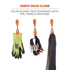 Ergodyne - 3420 Orange Swivel Glove Clip Holder - Dual Clips (19418)