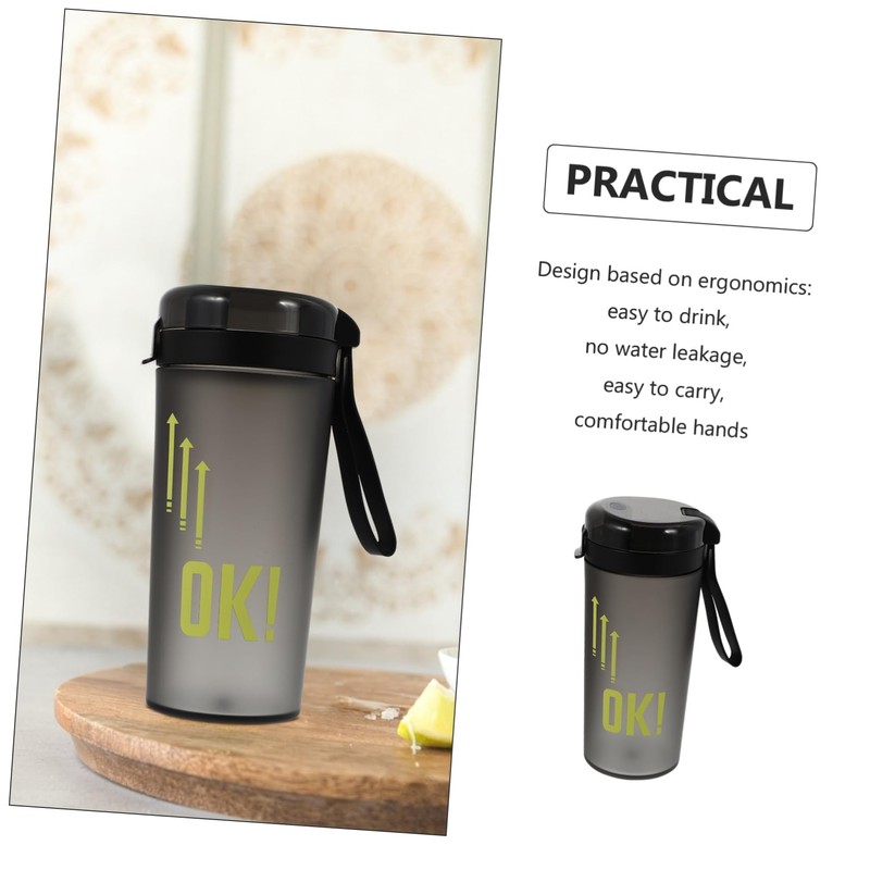 ORFOFE 400ml Portable Sports Water Bottle Lid Blender for Workout