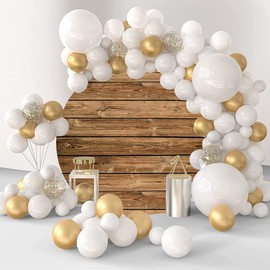 OERJU 6.5x6.5ft Rustic Wood Round Backdrop Cover Retro Wooden Board Circle Photography Background Baby Shower Wedding Bridal Birthday Party Decoration Banner Photo Booth Props 6.5x6.5ft-Diameter