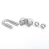 Wire Rope Clip,5Pcs 3mm Stainless Steel Wire Rope Cable Clip
