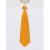 Allegra K Men's Pre-Tied Adjustable Zip Plain Tie Tie, orange