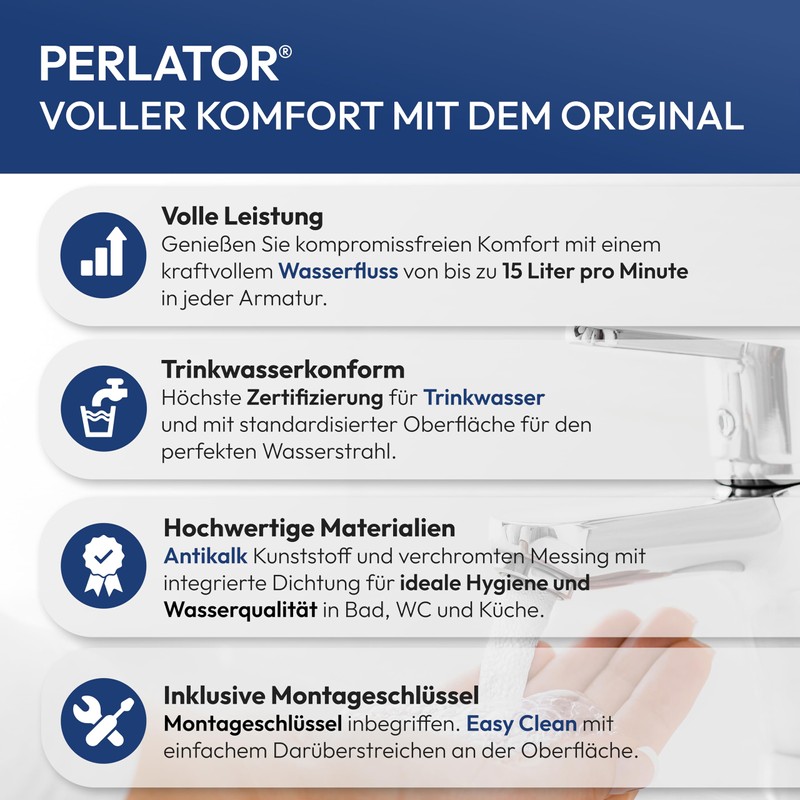 10 x M22 Perlator Aerator with Flat Key ~ 15