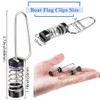 Eyech 6Pcs Boat Flag Clips Fishing Flag,Stainless Steel Marine Boat