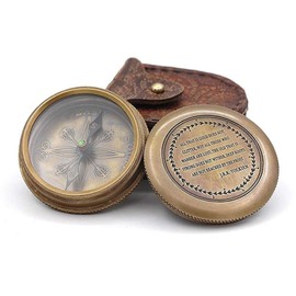 Nautical Replica Hub Beautiful Brass Pocket Compass - Watch Type Compass & Case