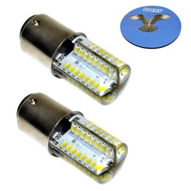 HQRP 2-Pack 110V LED Light Bulbs Warm White for Bernina 900/930 / 940/1000 / 1010/1015 Sewing Machine Plus HQRP Coaster