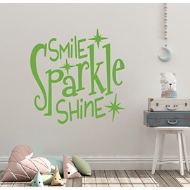 24"x24" Smile Sparkle Shine Star Collage Words Motivational Wall Decal Sticker Art Mural Home Decor