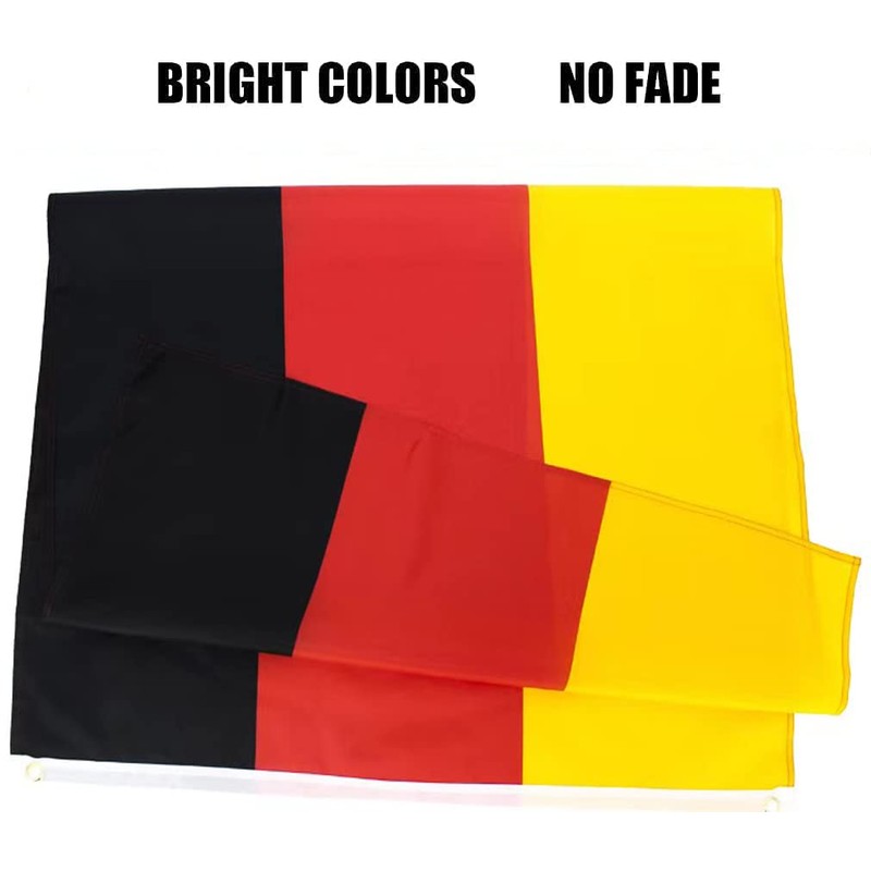 REIDFERR Germany Flag 3x5 Ft Outdoor - Vivid Color Fade