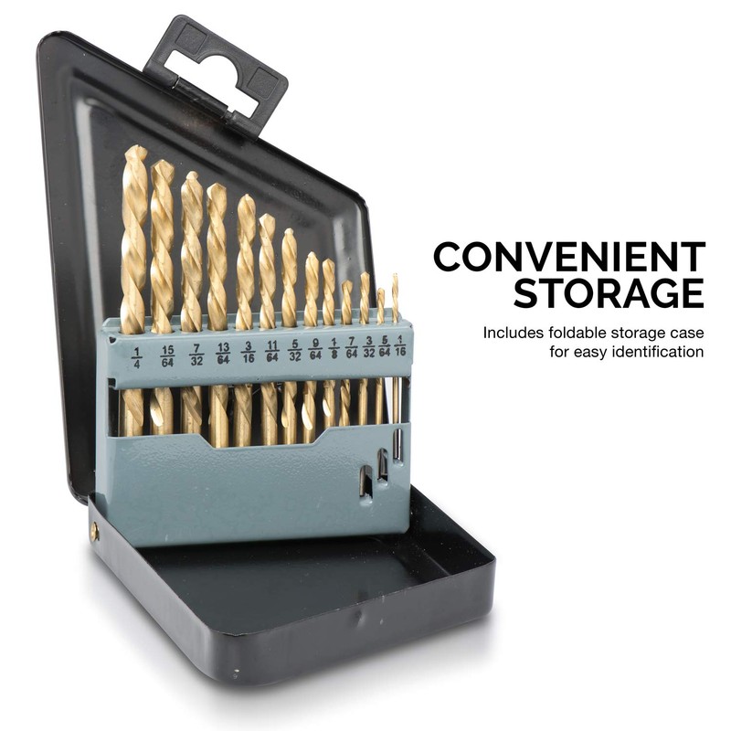 NEIKO 10038A Left Hand Drill Bit Set | 13 Piece