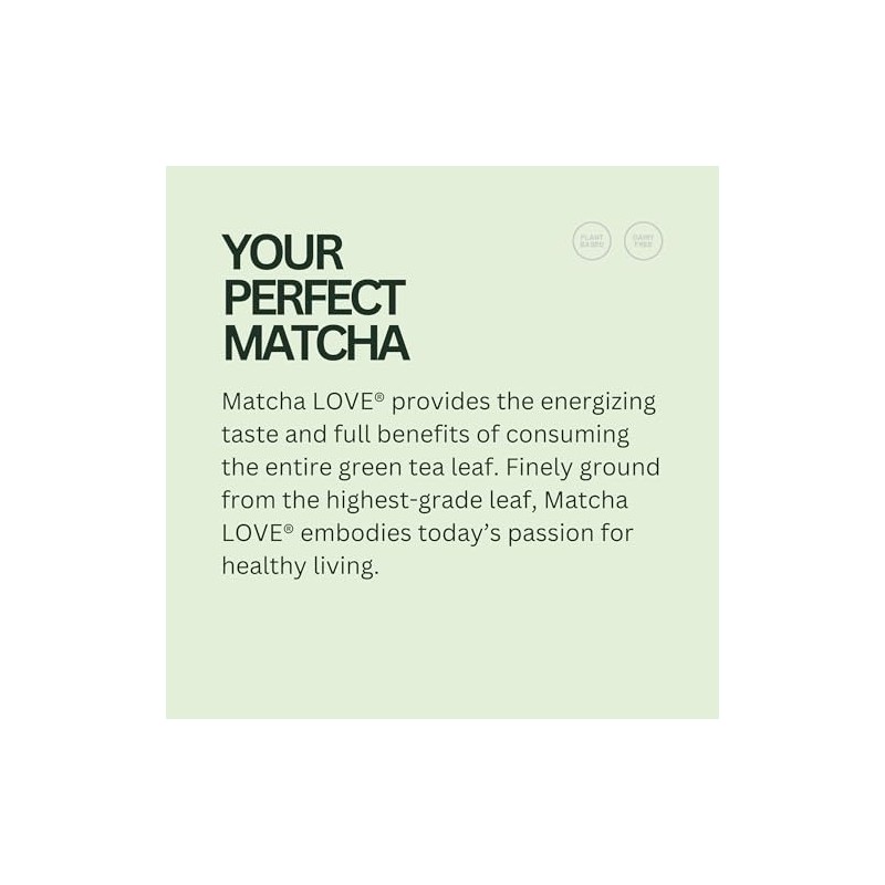 matcha LOVE Unsweetened Matcha + Green Tea - 8 Ounce