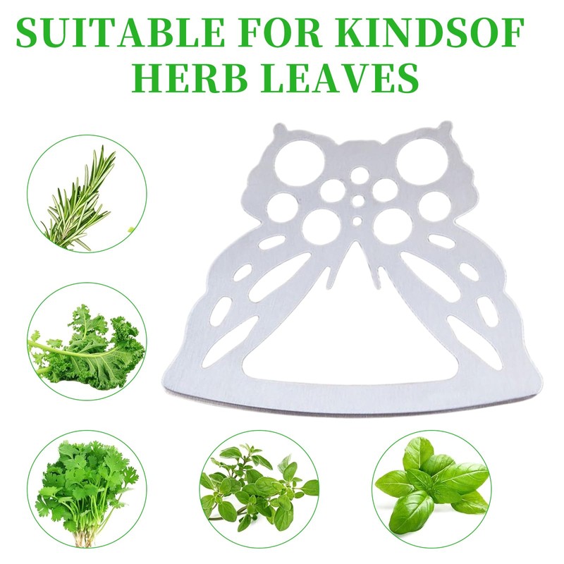 Stainless Herb Stripper, Easy to Clean Butterfly Handleless Pottery Herb