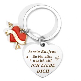 Anniversary gift for her, partner gifts, gift for wife, gift for partner, keyring, ideas for wedding gifts, anniversary gift, gifts for wife, Valentine's Day gifts for her, Wife Keyring