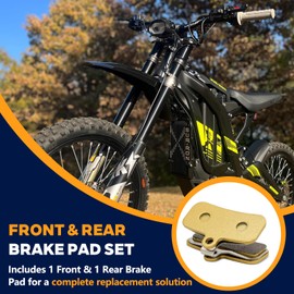 2-Pack Front and Rear Disc Brake Pads Replacement for Surron Light Bee X/S, Segway X160 X260, Talaria Sting R MX3 MX4 Electric Dirt Bike Parts