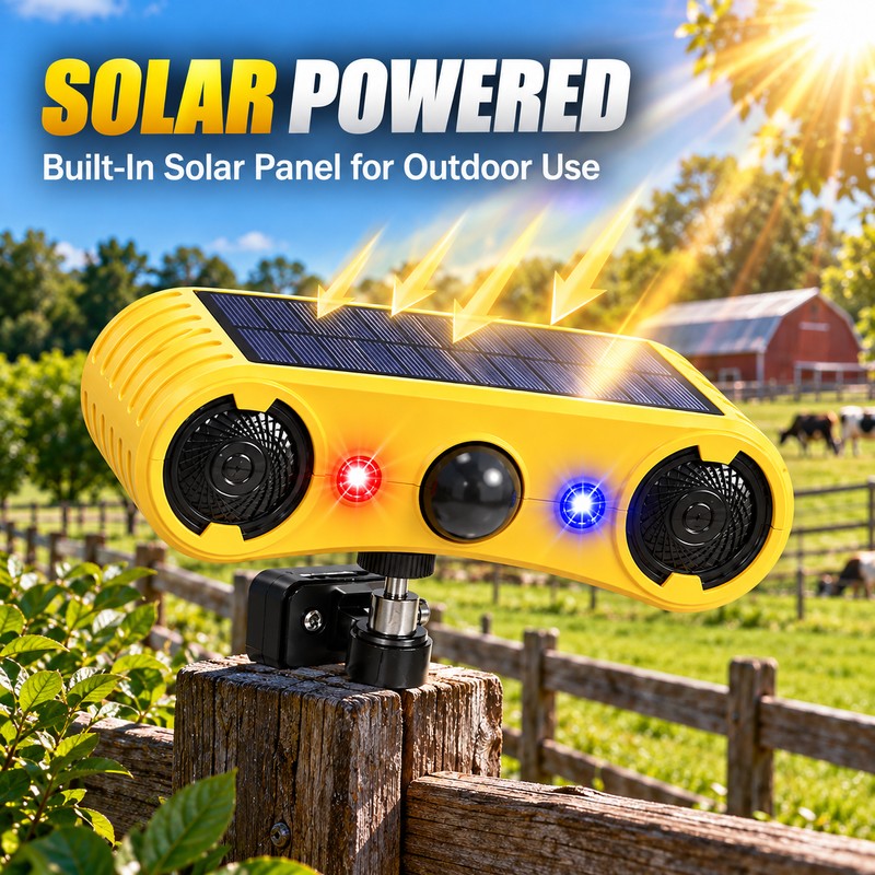 Solar Motion Sensor Alarm for Outdoor Security – Sound &