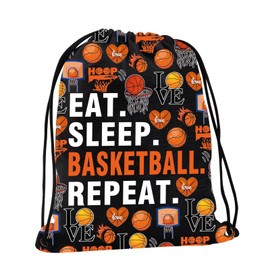 JYTAPP Basketball Bag Player Gift Eat Sleep Basketball Repeat Drawstring Bag ball Sport Gym Travel Sackpack