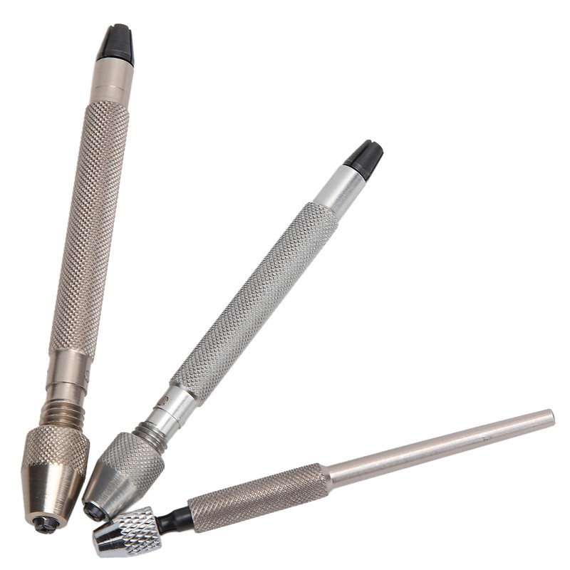 3pcs Professional Pin Vise Hand Drill Set Watch Repair Tool